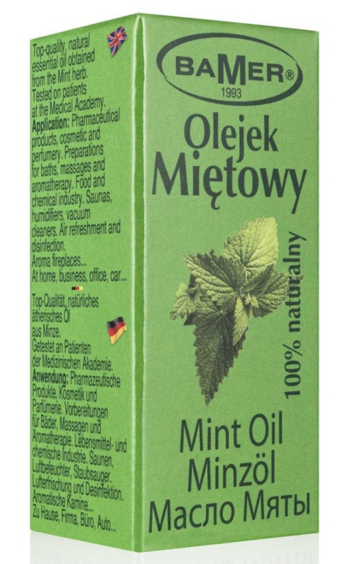 BAMER naturalny olejek eteryczny miętowy 7 ml BAMER naturalny olejek eteryczny miętowy 7 ml