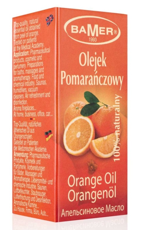 BAMER naturalny olejek eteryczny pomarańczowy 7 ml BAMER naturalny olejek eteryczny pomarańczowy 7 ml