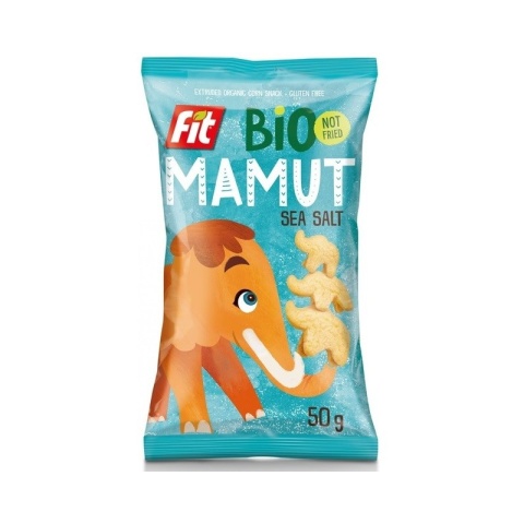 BIO MAMUT Chrupki kukurydziane z solą morską bezgl. BIO 50 g BIO MAMUT Chrupki kukurydziane z solą morską bezgl. BIO 50 g