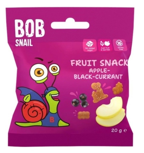BOB SNAIL Przekąska jabłko czarna porzeczka 20 g BOB SNAIL Przekąska jabłko czarna porzeczka 20 g