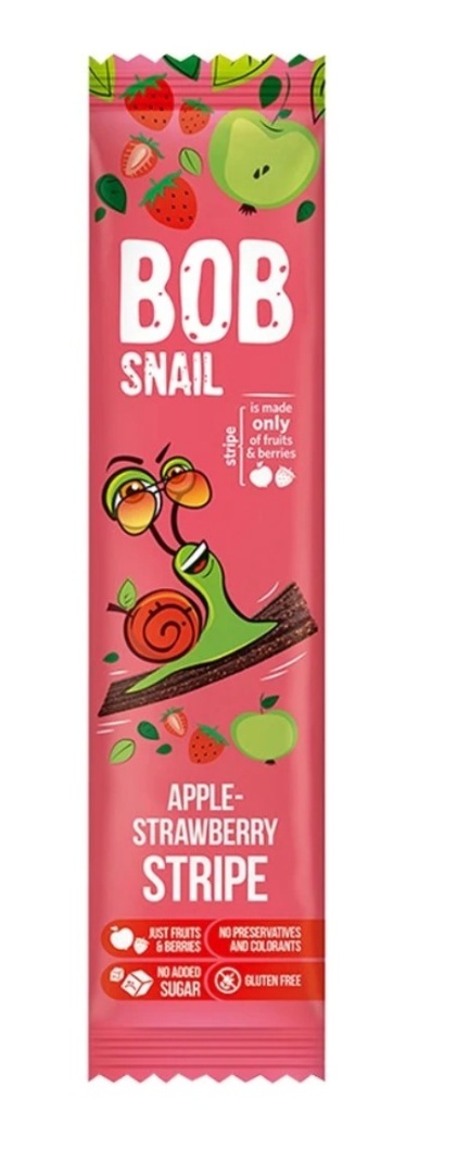 BOB SNAIL Przekąska jabłkowo - truskawkowa 14 g BOB SNAIL Przekąska jabłkowo - truskawkowa 14 g