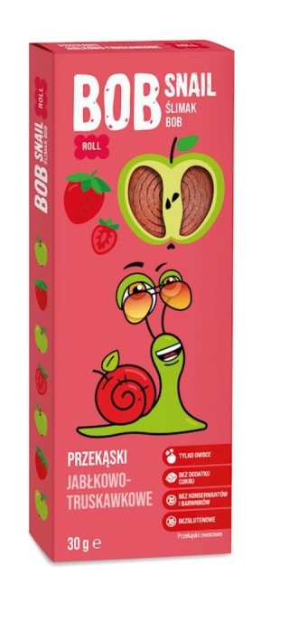 BOB SNAIL Przekąska jabłkowo - truskawkowa 30 g