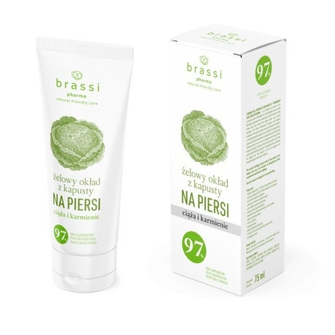 BrassiPharma żelowy okład z kapusty na piersi ciąża i karmienie 75 ml BrassiPharma żelowy okład z kapusty na piersi ciąża i karmienie 75 ml