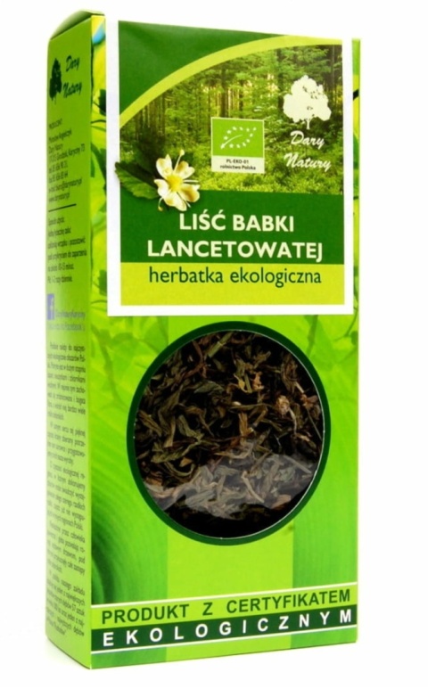 Dary Natury Herbatka Liść Babki Lancetowatej BIO 25 g Dary Natury Herbatka Liść Babki Lancetowatej BIO 25 g