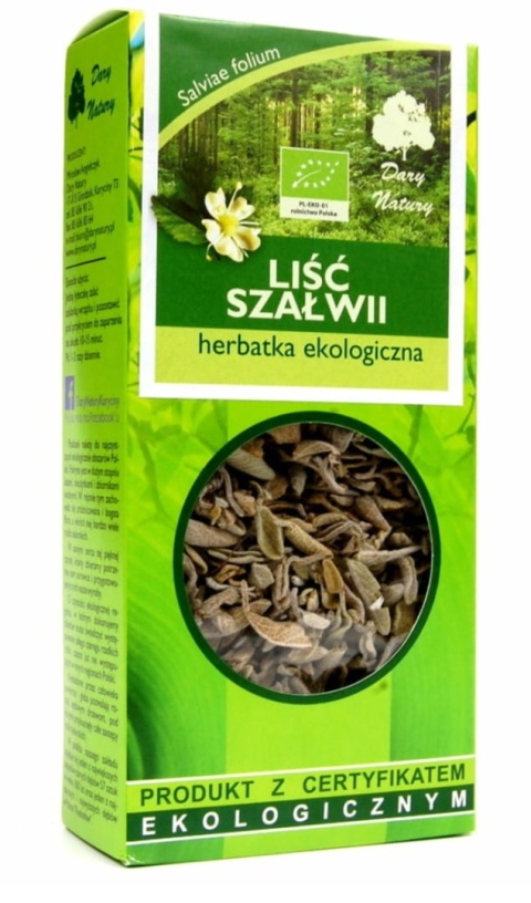 Dary Natury Herbatka Liść Szałwii BIO 25 g Dary Natury Herbatka Liść Szałwii BIO 25 g
