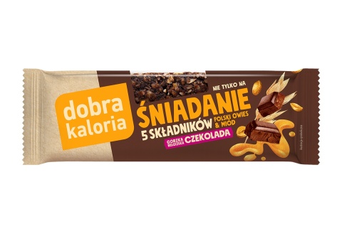 Dobra Kaloria Baton Śniadanie gorzka czekolada owies 40g Dobra Kaloria Baton Śniadanie gorzka czekolada owies 40g