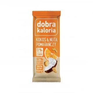 Dobra Kaloria Baton kokos & nuta pomarańczy 35g