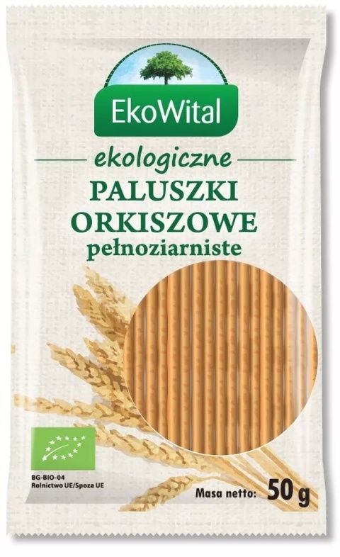 EKOWITAL Paluszki orkiszowe pełnoziarniste BIO 50 g EKOWITAL Paluszki orkiszowe pełnoziarniste BIO 50 g