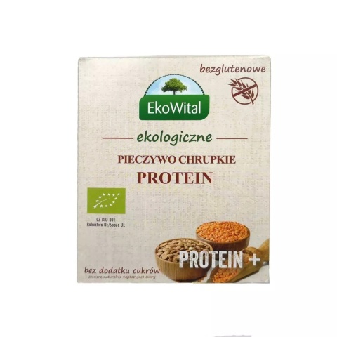 EKOWITAL Pieczywo chrupkie PROTEIN bezglutenowe BIO 100 g EKOWITAL Pieczywo chrupkie PROTEIN bezglutenowe BIO 100 g