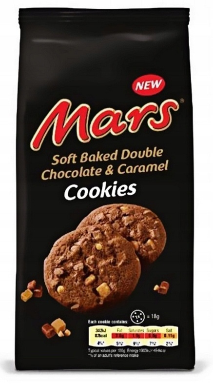 Mars ciastka Double Chocolate & Caramel Cookies 162 g Mars ciastka Double Chocolate & Caramel Cookies 162 g