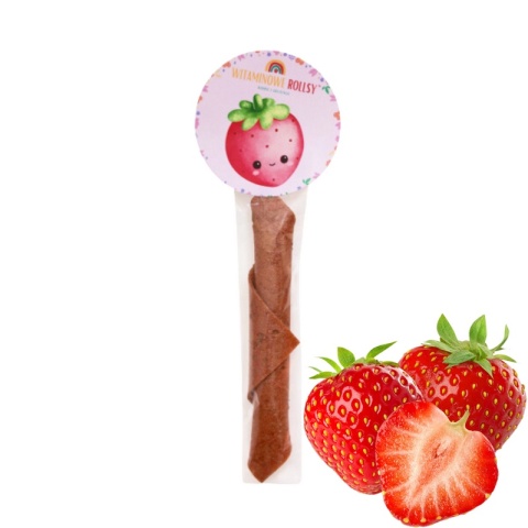 Naturalnie zdrowi Truskawkowy rolls SOLO 8 g Naturalnie zdrowi Truskawkowy rolls SOLO 8 g