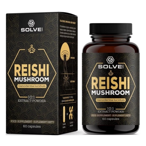 SolveLabs Reishi (Ganoderma lucidum) 10:1 Ekstrakt 60 kapsułek SolveLabs Reishi (Ganoderma lucidum) 10:1 Ekstrakt 60 kapsułek