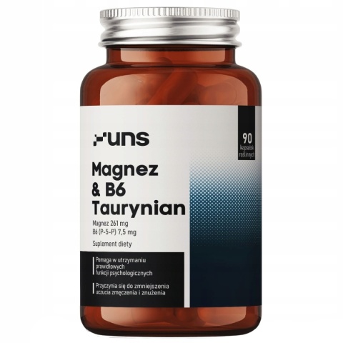 UNS Magnez & B6 Taurynian 90 vege kapsułek UNS Magnez & B6 Taurynian 90 vege kapsułek