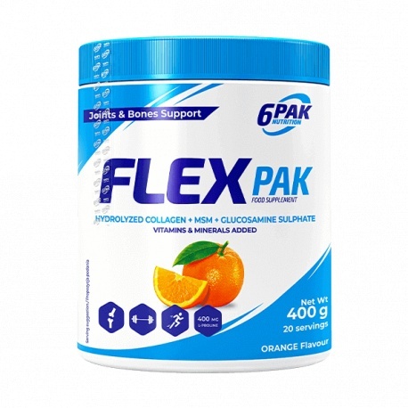 6PAK Flex Pak 400g o smaku pomarańczowym 6PAK Flex Pak 400g o smaku pomarańczowym