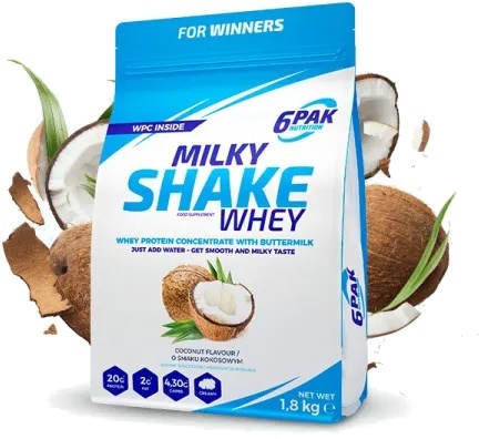 6PAK Milky Shake Whey 700g białko WPC o smaku kokosowym 6PAK Milky Shake Whey 700g białko WPC o smaku kokosowym