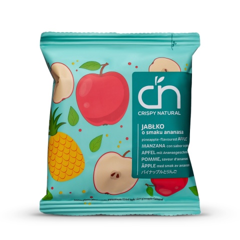Crispy Natural Jabłko z sokiem z ananasa w plasterkach 18g Crispy Natural Jabłko z sokiem z ananasa w plasterkach 18g