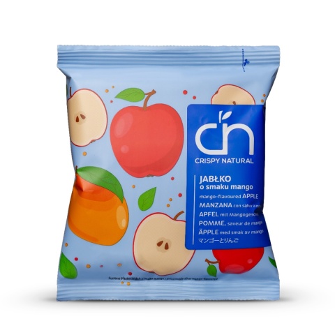 Crispy Natural Jabłko z sokiem z mango w plasterkach 18g Crispy Natural Jabłko z sokiem z mango w plasterkach 18g