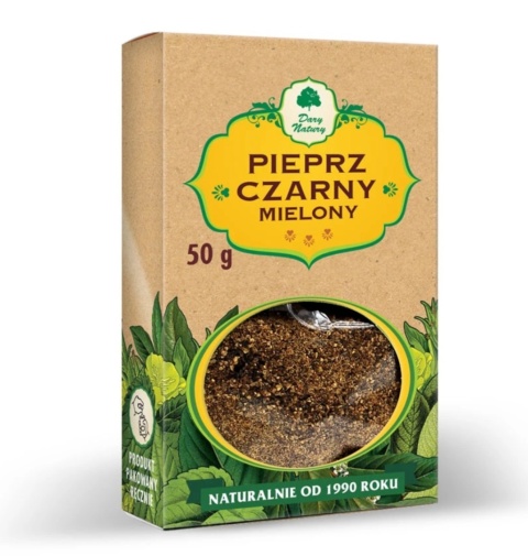 Dary Natury Pieprz Czarny Mielony BIO 50 g Dary Natury Pieprz Czarny Mielony BIO 50 g
