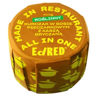 EdRED Roślinny Kurczak W Sosie Pieczarkowym Z Kaszą Gryczaną 400 g