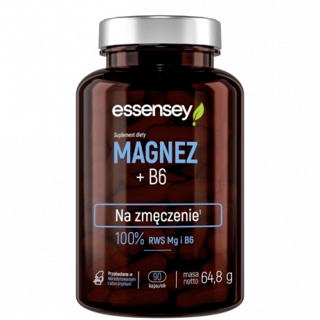 Essensey Magnez i Witamina B6 90 kapsułek Essensey Magnez i Witamina B6 90 kapsułek