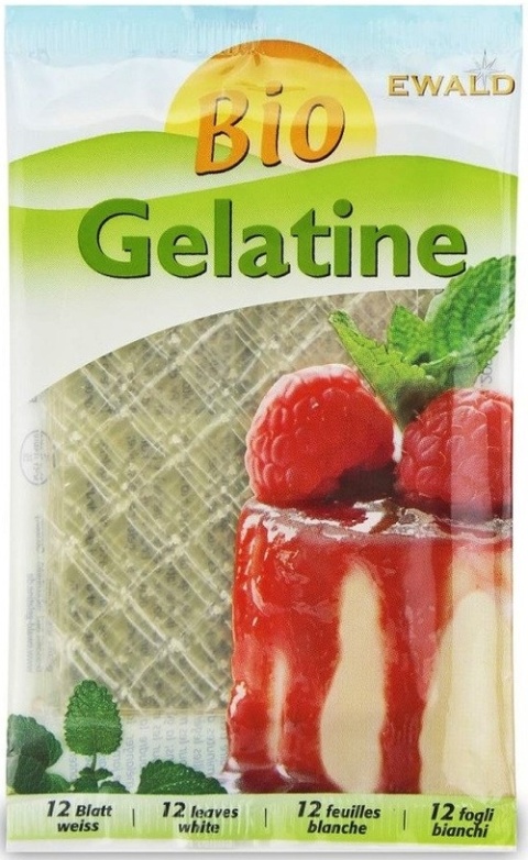 Ewald Żelatyna W Listkach (12 listków) BIO 20 g Ewald Żelatyna W Listkach (12 listków) BIO 20 g