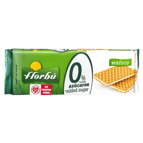 FLORBU Wafelki nadziewane bez dodatku cukru 150g FLORBU Wafelki nadziewane bez dodatku cukru 150g