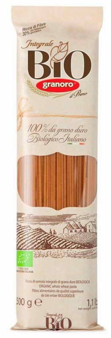 GRANORO Makaron spaghetti pełnoziarnisty BIO 500 g GRANORO Makaron spaghetti pełnoziarnisty BIO 500 g