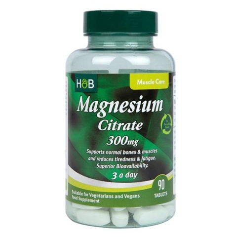 Holland & Barrett Magnez Cytrynian 300mg 90 tabletek Holland & Barrett Magnez Cytrynian 300mg 90 tabletek
