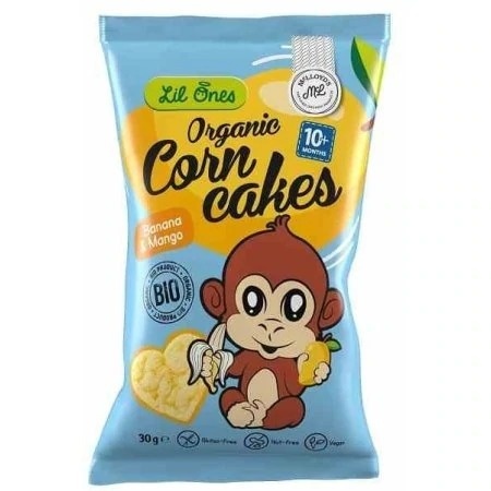 MCLLOYDS Chrupki kukurydziane banan-mango od 10 miesiąca bezgl. BIO 30 g MCLLOYDS Chrupki kukurydziane banan-mango od 10 miesiąca bezgl. BIO 30 g