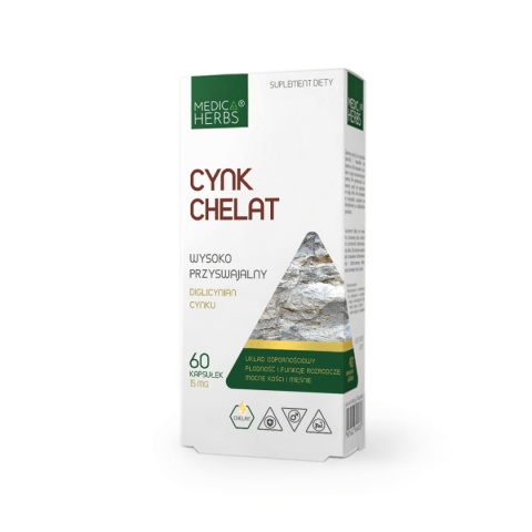 Medica Herbs Cynk Chelat 60 kapsułek Medica Herbs Cynk Chelat 60 kapsułek