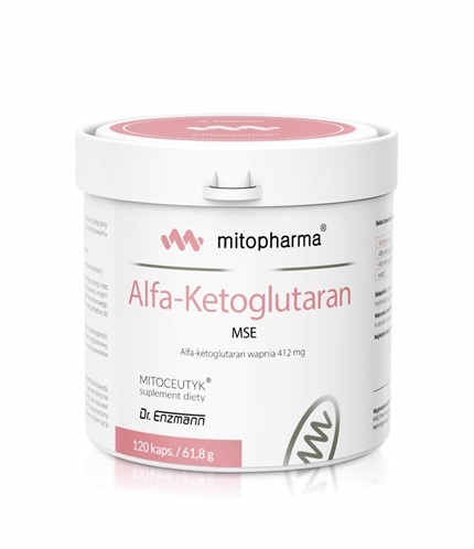 Mito-Pharma Alfa-Ketoglutaran MSE dr Enzmann 120 kapsułek Mito-Pharma Alfa-Ketoglutaran MSE dr Enzmann 120 kapsułek