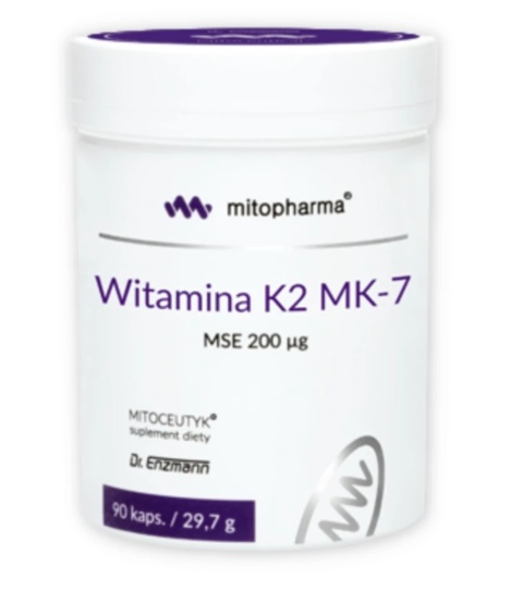 Mito-Pharma Witamina K2 MK7 90 kapsułek Mito-Pharma Witamina K2 MK7 90 kapsułek