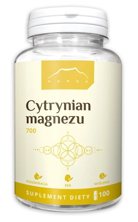 Nanga Cytrynian magnezu 700 mg 100 kapsułek Nanga Cytrynian magnezu 700 mg 100 kapsułek
