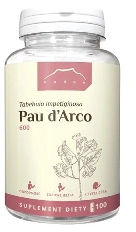 Nanga Pau d'arco 600 mg 100 kapsułek Nanga Pau d'arco 600 mg 100 kapsułek