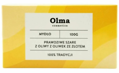 Olma Cosmetics Mydło "Prawdziwe Szare" z oliwy z oliwek ze złotem 100 g Olma Cosmetics Mydło "Prawdziwe Szare" z oliwy z oliwek ze złotem 100 g