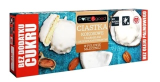 PURE & GOOD Ciastka kokosowe karmel orzeszki ziemne w polewie mlecznej 128g