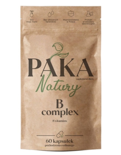 Paka Natury B-complex 8 witamin B 60 kapsułek Paka Natury B-complex 8 witamin B 60 kapsułek