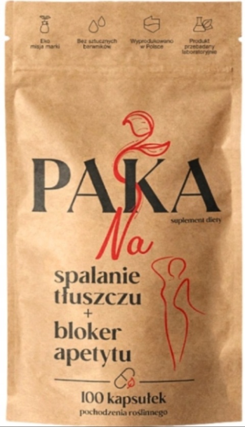 Paka Natury Na spalanie tłuszczu + bloker apetytu 100 kapsułek Paka Natury Na spalanie tłuszczu + bloker apetytu 100 kapsułek