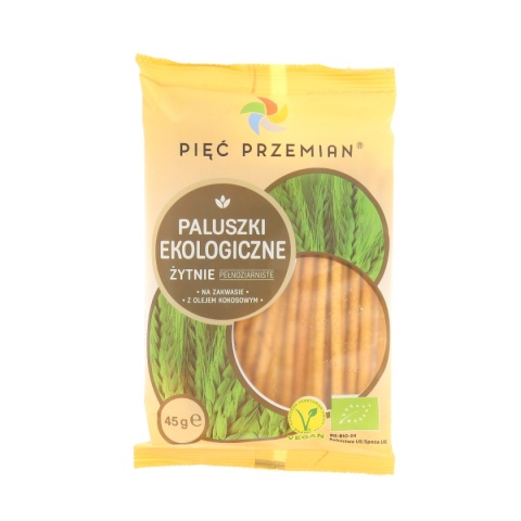 Pięć Przemian Paluszki Żytnie Pełnoziarniste BIO 45 g