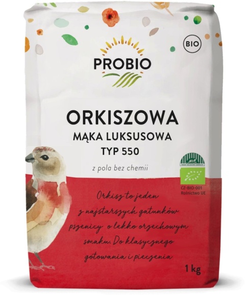 Probio Mąka Orkiszowa Luksusowa Typ 550 BIO 1 kg Probio Mąka Orkiszowa Luksusowa Typ 550 BIO 1 kg