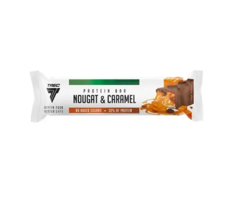 Trec Protein Bar Baton Proteinowy 46g o smaku nugatowo - karmelowym Trec Protein Bar Baton Proteinowy 46g o smaku nugatowo - karmelowym