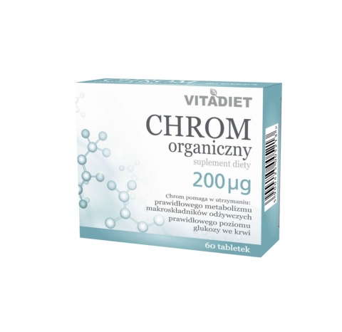 VITADIET Chrom organiczny 200 μg 60 tabletek VITADIET Chrom organiczny 200 μg 60 tabletek