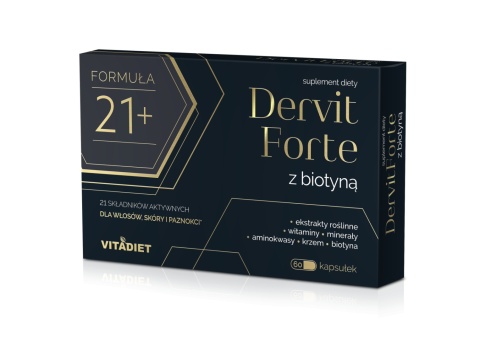 VITADIET Dervit FORTE z biotyną 60 kapsułek VITADIET Dervit FORTE z biotyną 60 kapsułek