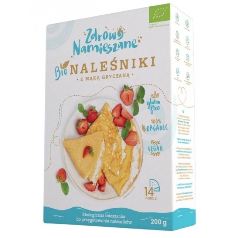 ZDROWO NAMIESZANE Mieszanka do wyrobu naleśników z mąką gryczaną BIO 200 g ZDROWO NAMIESZANE Mieszanka do wyrobu naleśników z mąką gryczaną BIO 200 g