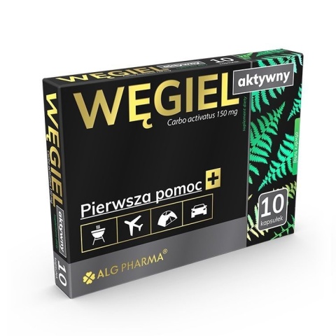 Alg Pharma Węgiel aktywny 10 kapsułek Alg Pharma Węgiel aktywny 10 kapsułek