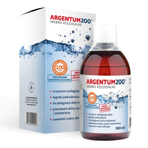 Aura Herbals Srebro Koloidalne 100 ppm Argentum 200 500 ml Aura Herbals Srebro Koloidalne 100 ppm Argentum 200 500 ml