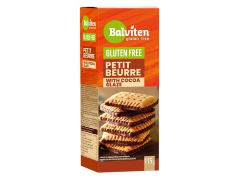 Balviten Herbatniki Petit Beurre Z Dodatkiem Polewy Kakaowej Bezglut. 115 g Balviten Herbatniki Petit Beurre Z Dodatkiem Polewy Kakaowej Bezglut. 115 g
