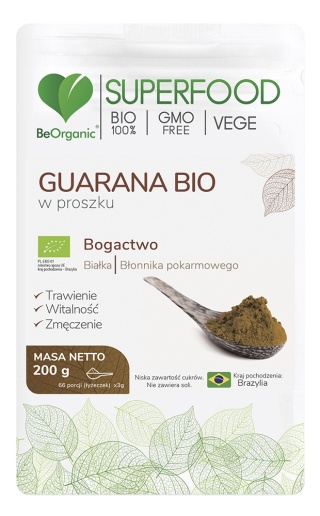 BeOrganic by Aliness Guarana BIO w proszku 200 g