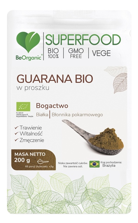 BeOrganic by Aliness Guarana BIO w proszku 200 g BeOrganic by Aliness Guarana BIO w proszku 200 g