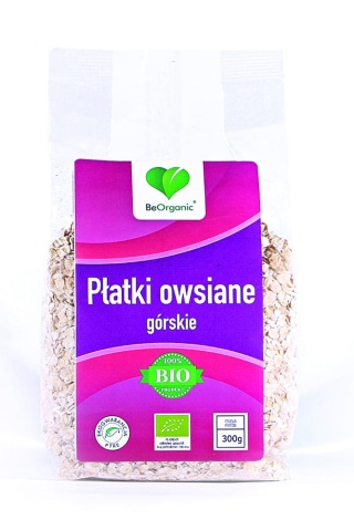 BeOrganic by Aliness Płatki owsiane górskie EKO 300 g